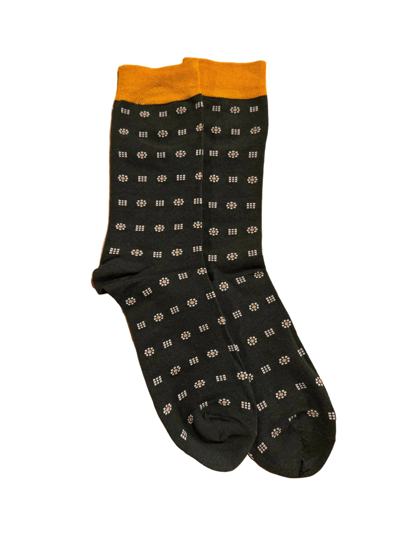 Calcetines Hombre Verde con Flores