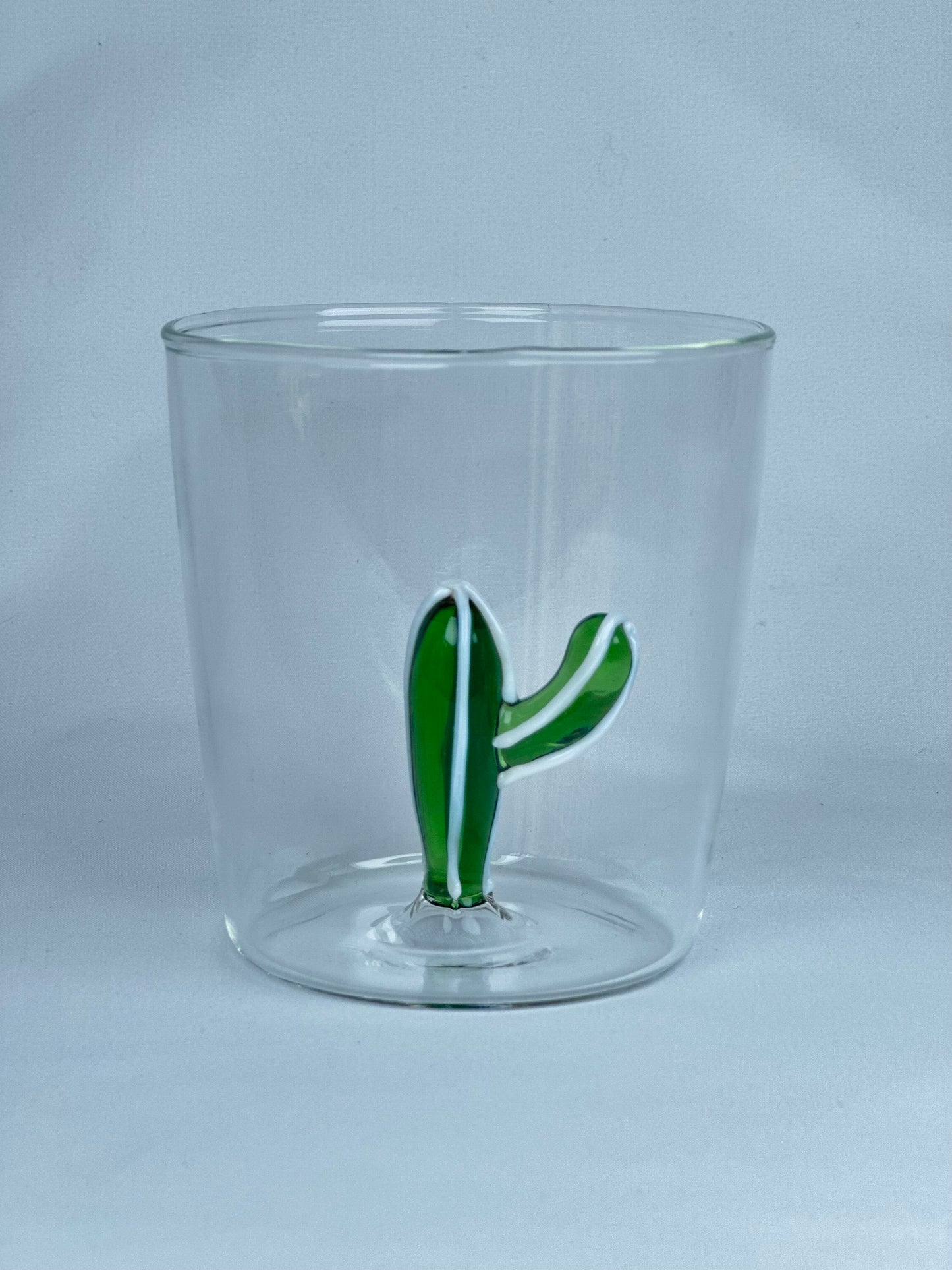 Vaso Vidrio Figura Dentro Cactus
