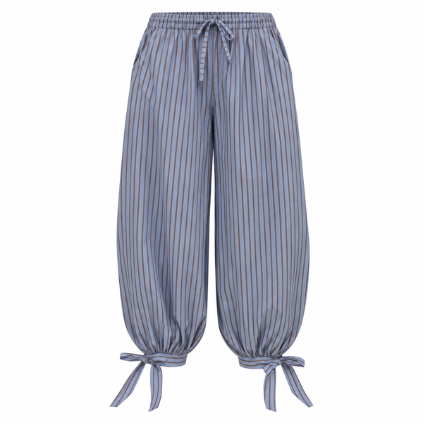 Pantalón Rayas Camisa Bombacho — foto de estudio fondo blanco