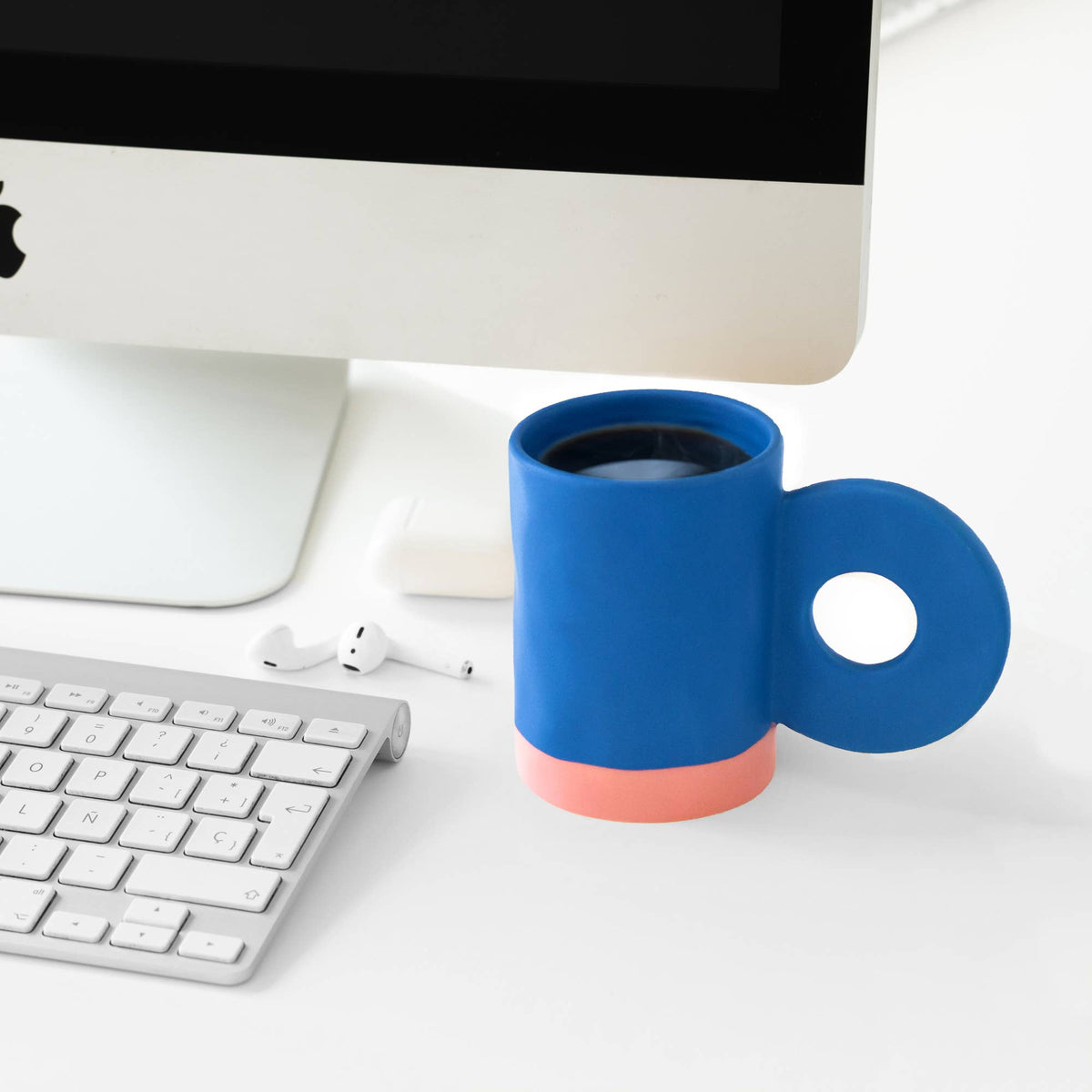 Taza Azul y Rosa