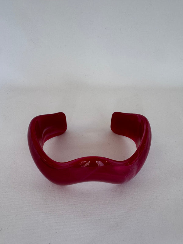 Pulsera Resina Ondas Fucsia