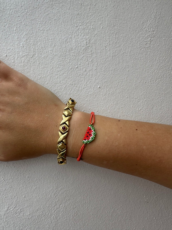 Pulsera Elástica Miyuki Sandía