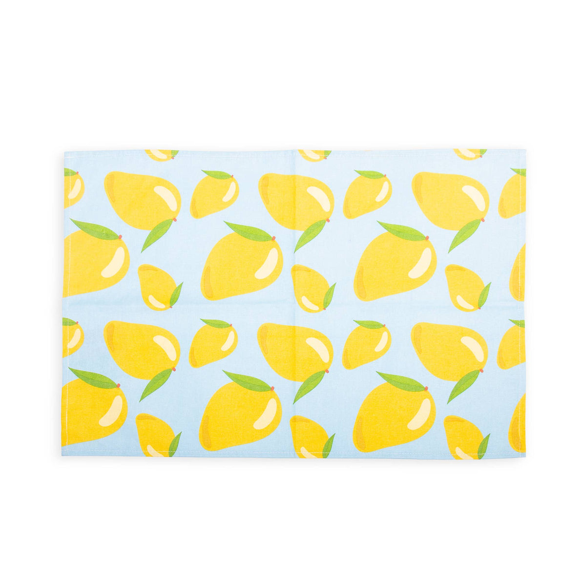 Paño de Cocina Azul con Limón Limones