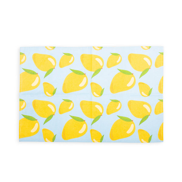 Paño de Cocina Azul con Limón Limones