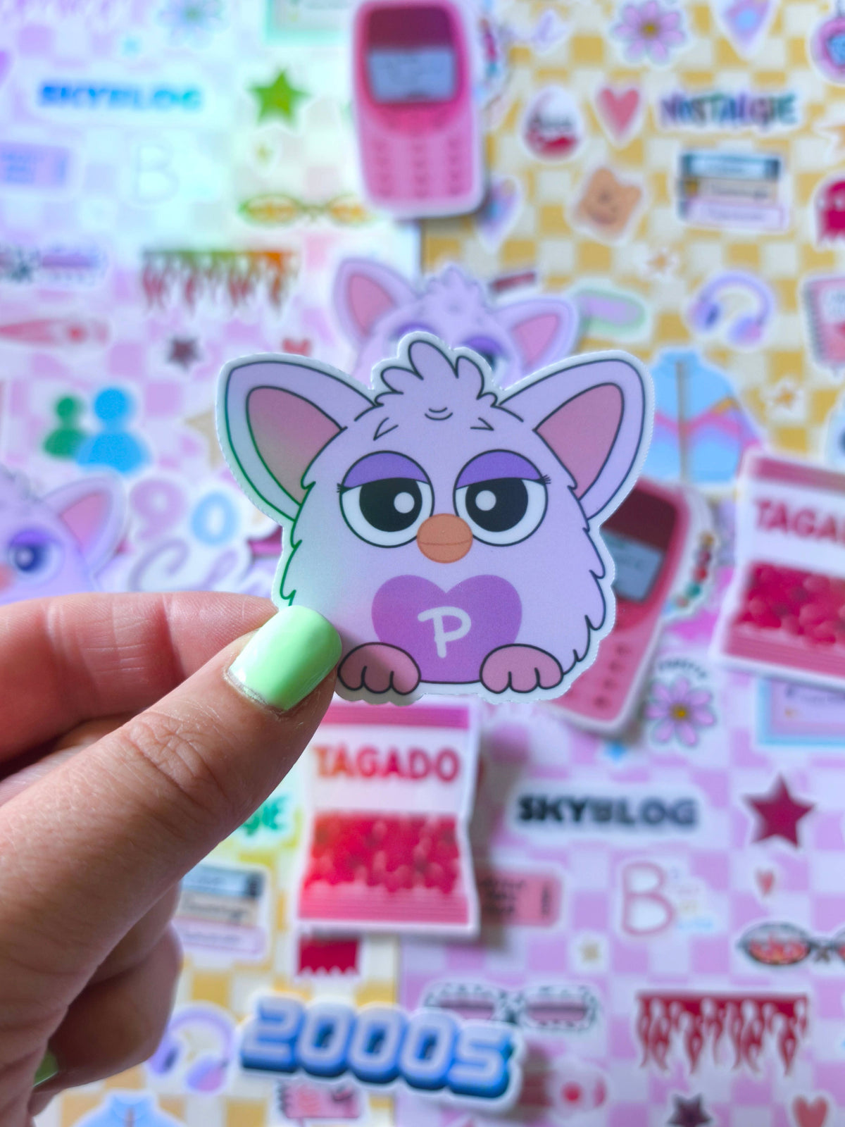 Pegatina Muñeco Furby Popby
