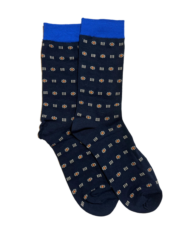 Calcetines Hombre Azul con Flores