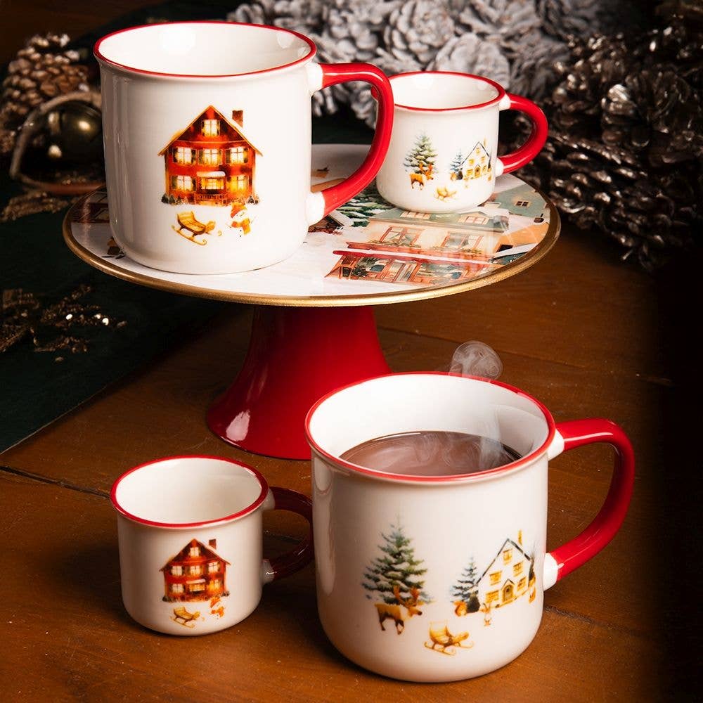Mini Taza Blanca Pueblo Ciervos