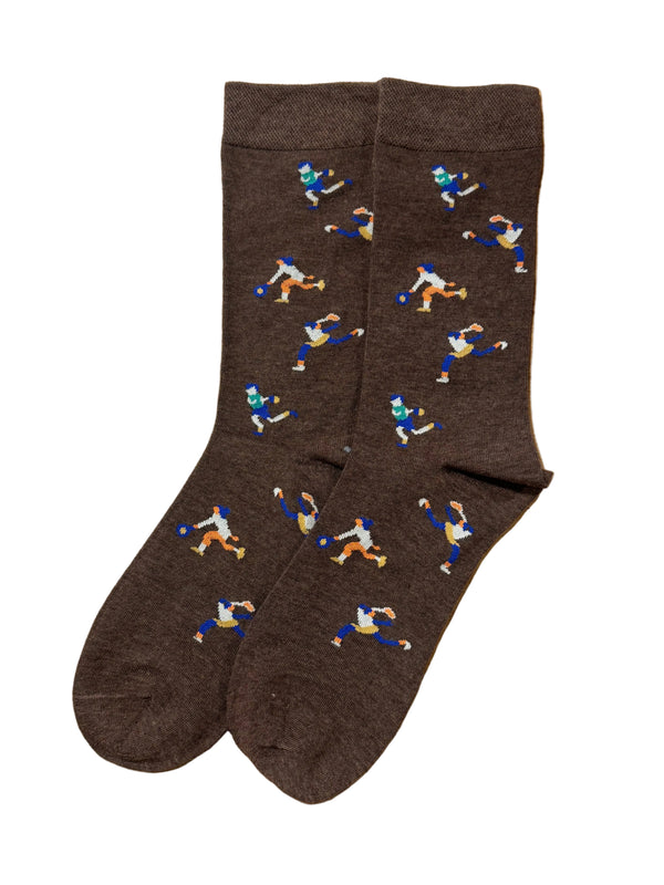 Calcetines Hombre Tenis Marrones