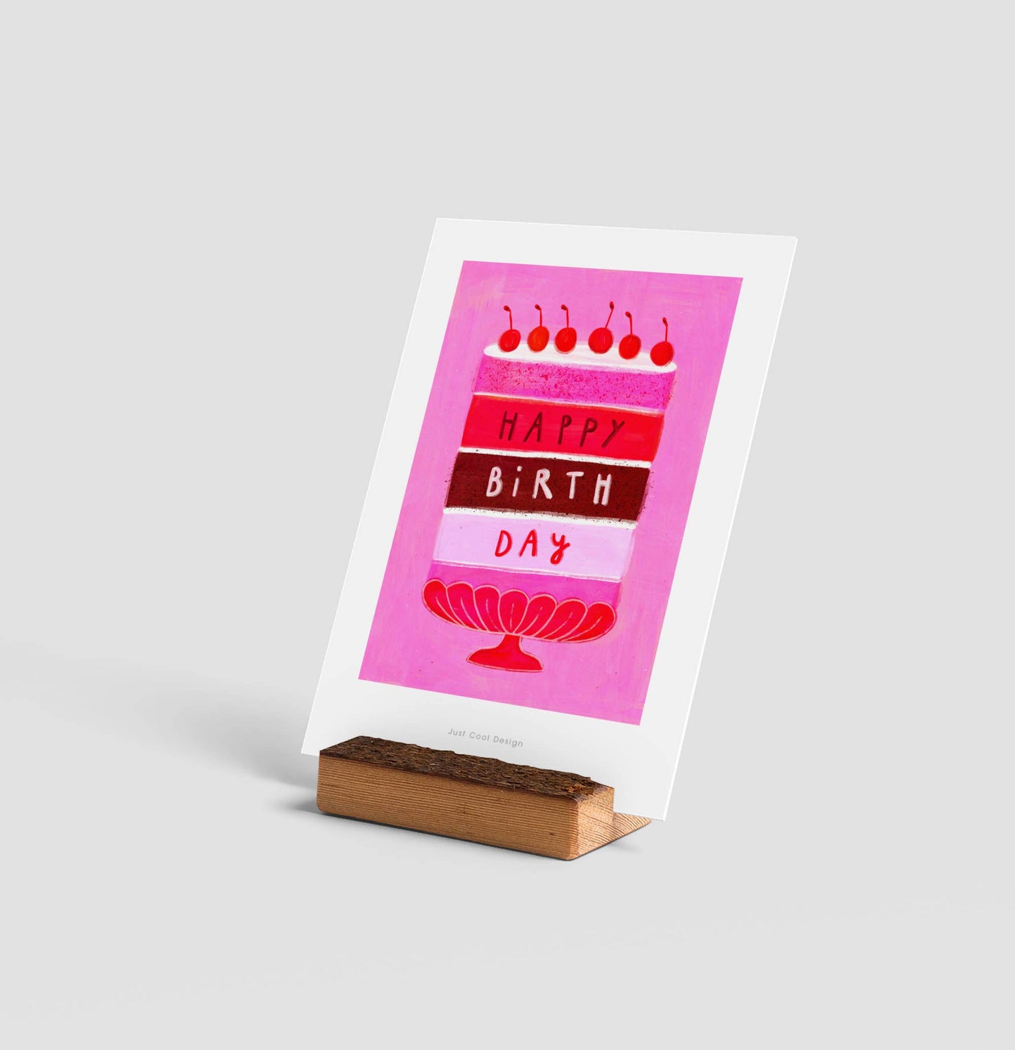 A6 Tarjeta o Postal con Sobre Cumpleaños Tarta Alta Happy Birthday