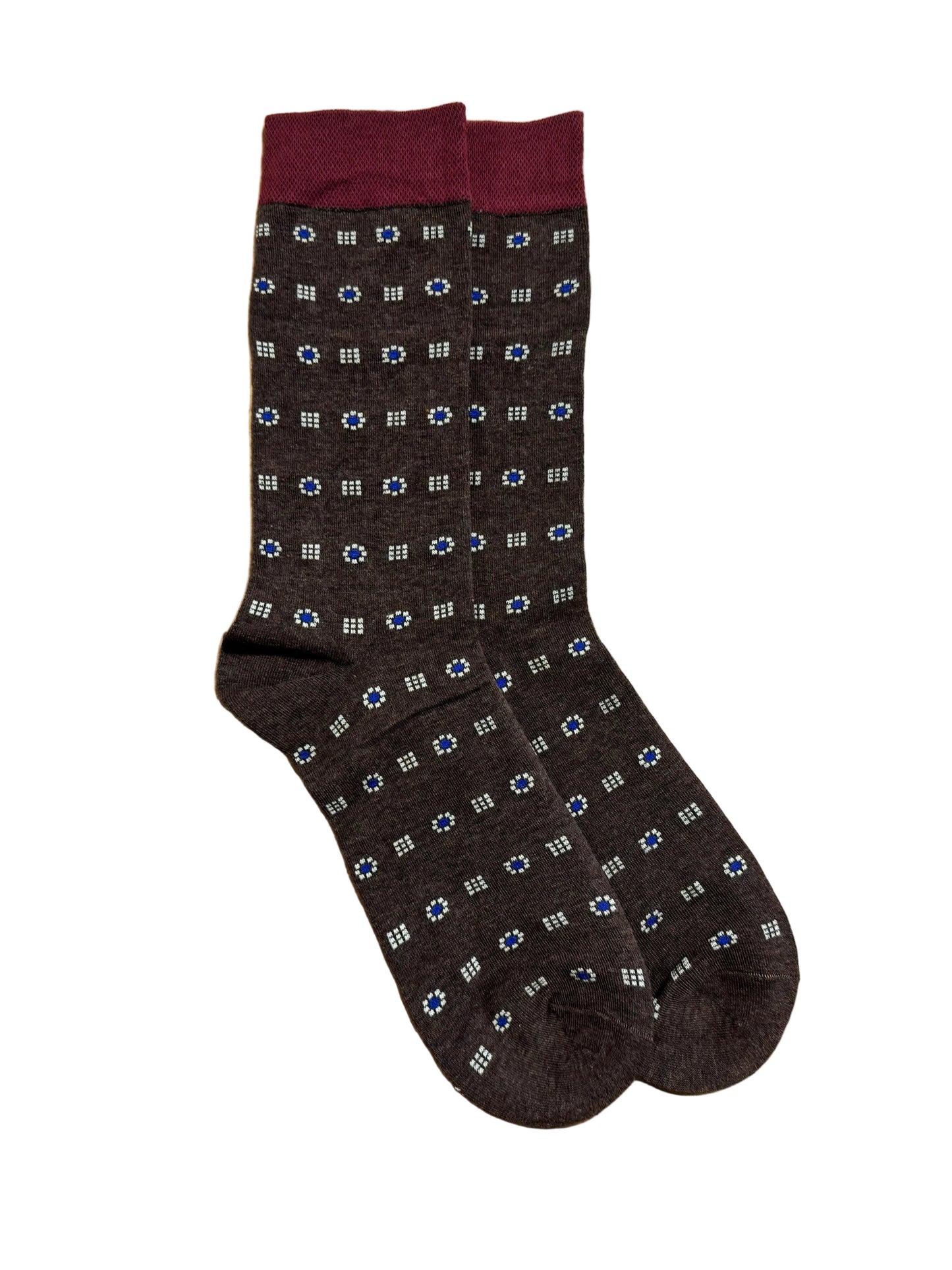 Calcetines Hombre Marrón con Flores