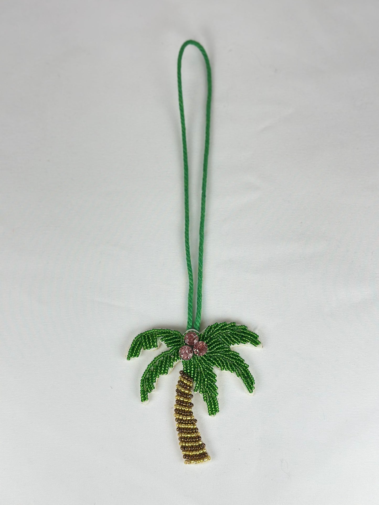 Llavero o Charm Bolso Palmera Pedrería Cuentas