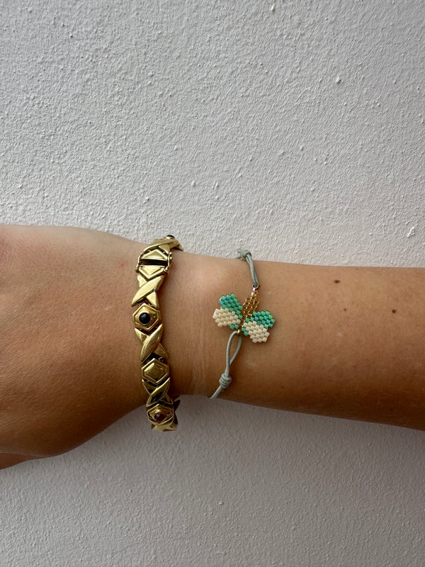 Pulsera Elástica Miyuki Libélula Azul