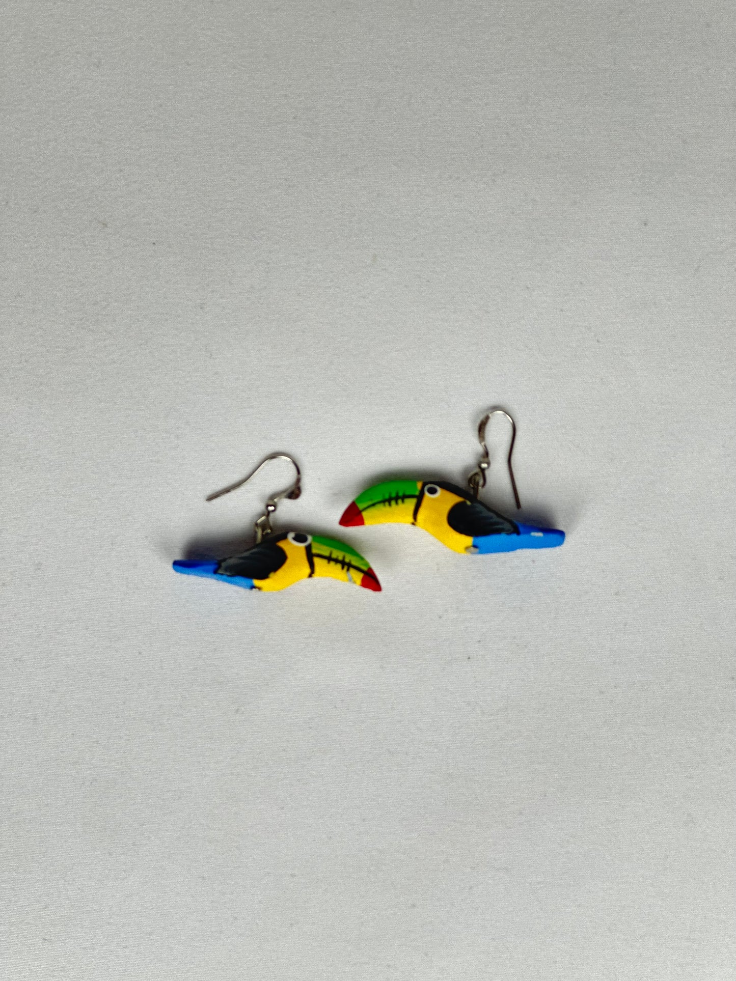 Pendientes Madera Pájaro Tucán Negro