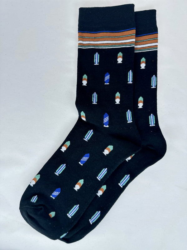 Calcetines Hombre Azul Marino Tablas Surf