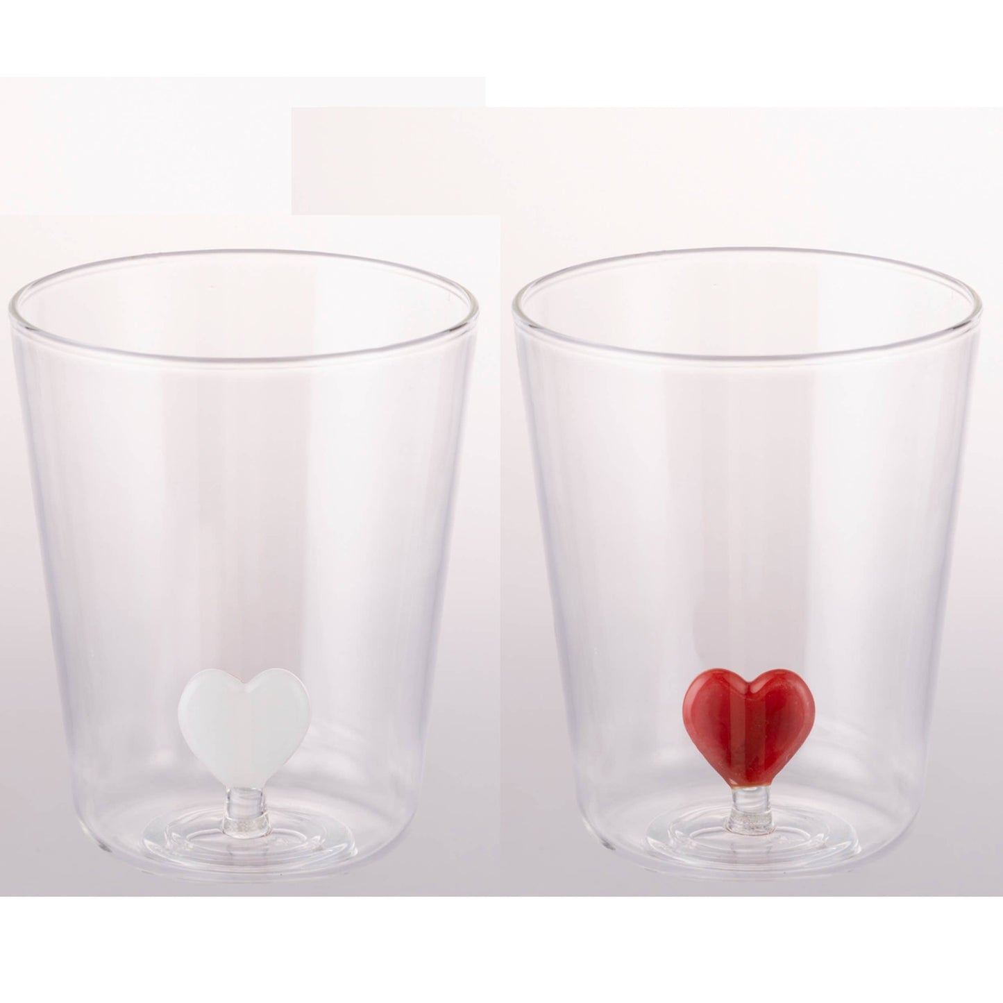 Vaso Figura Corazón Rojo