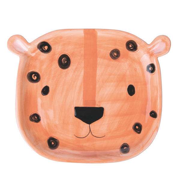 Plato Cerámica Leopardo