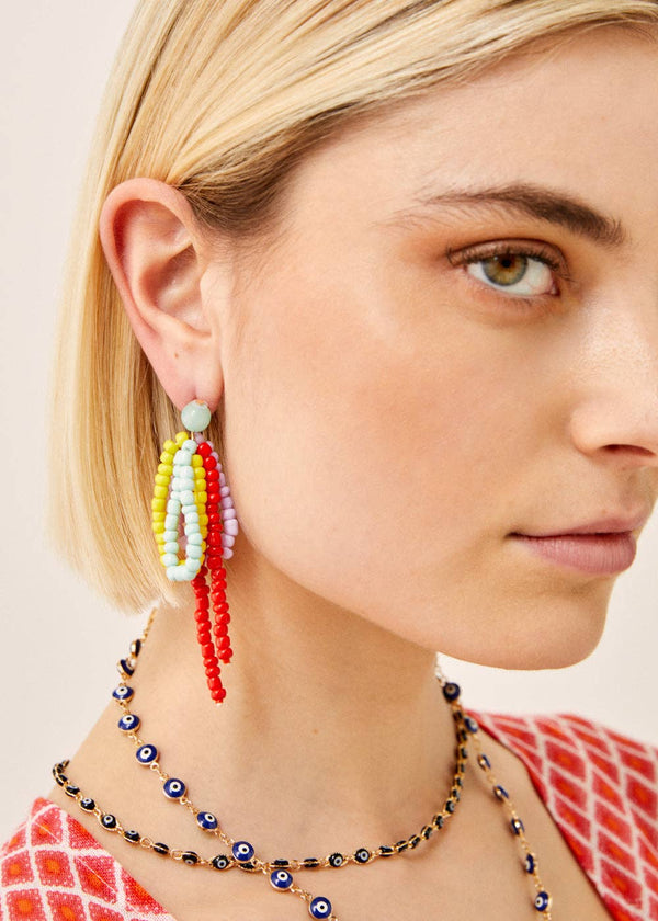 Pendientes Abalorios Cuentas en Forma de Lazo