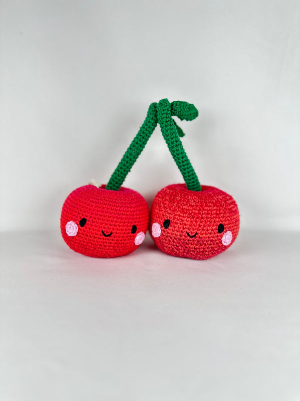 Peluche Crochet Cereza