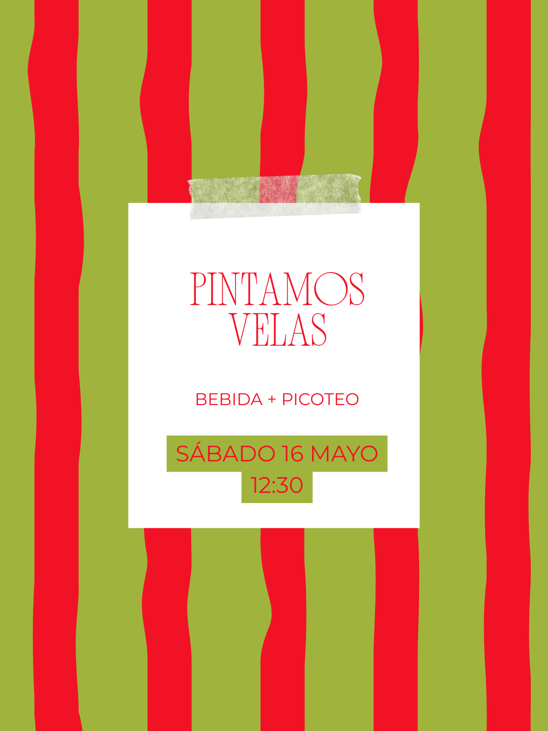 🕯️🎨 Taller Pintamos velas + bebida + picoteo ✨🥂