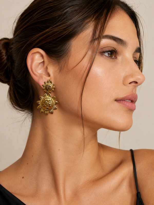 Pendientes Sol Dorados
