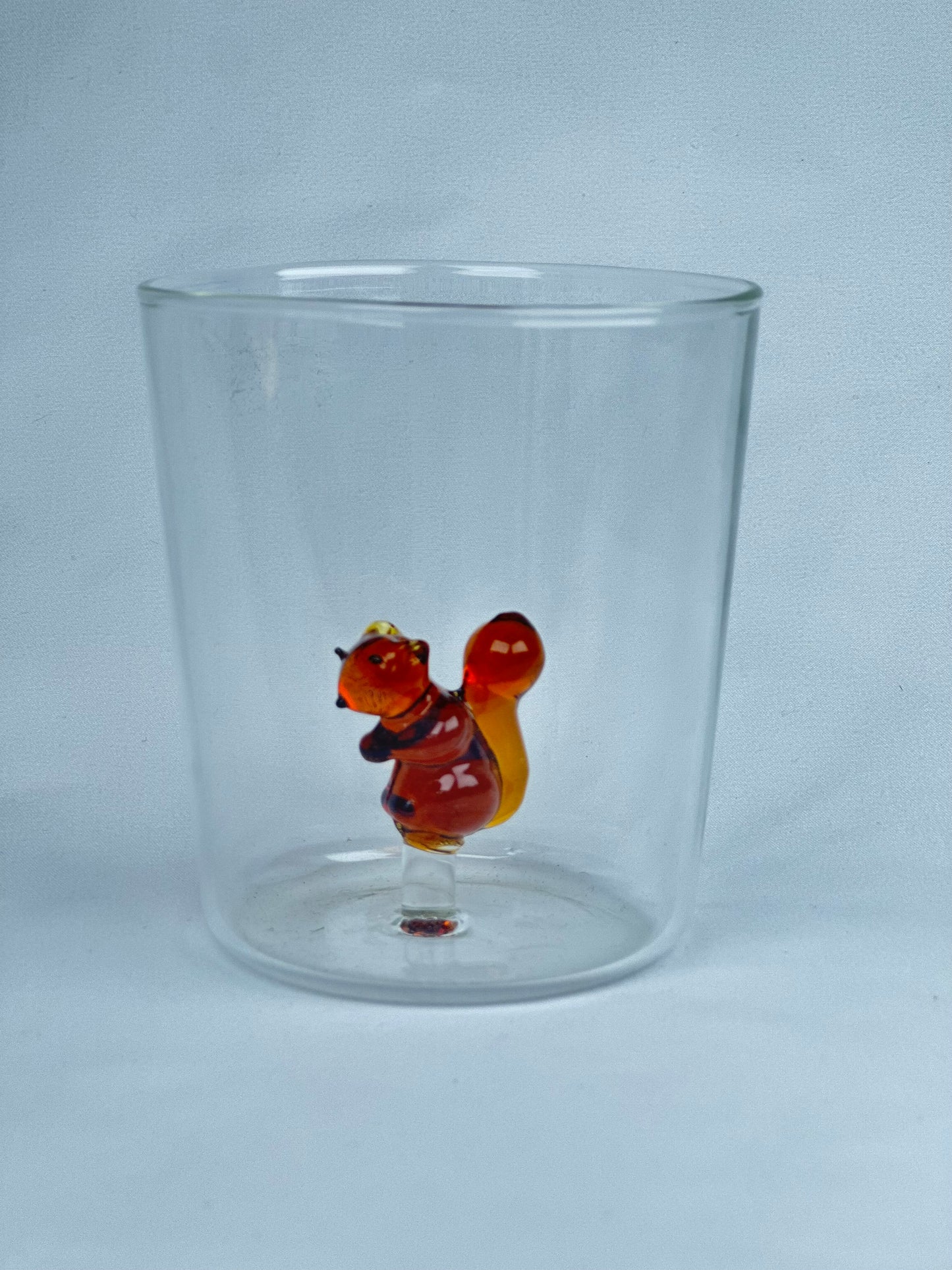 Vaso Vidrio Figura Dentro Ardilla