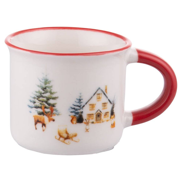 Mini Taza Blanca con Casita