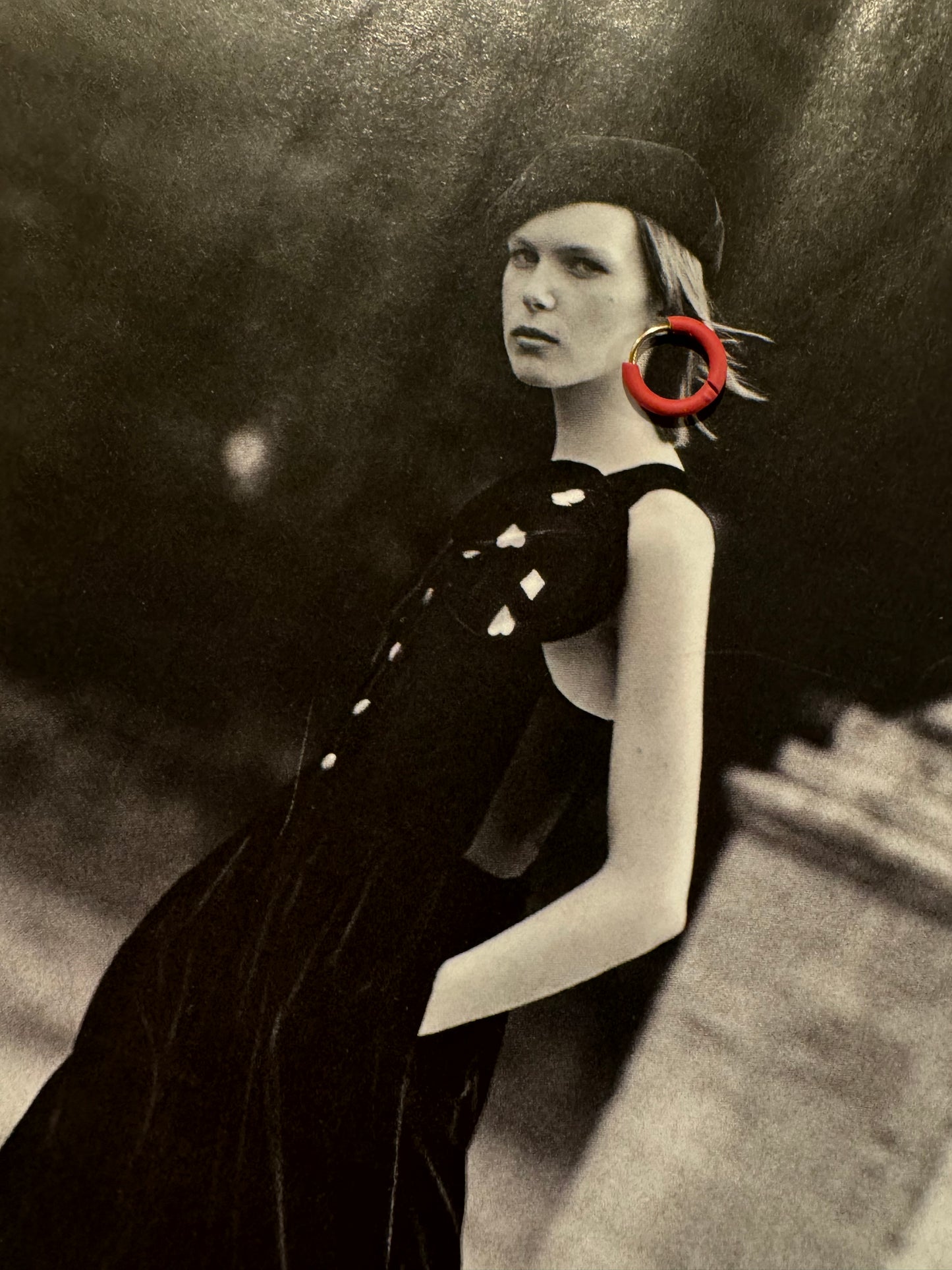 Mini Pendientes Aro Aritos Rojo Amaranto Mate