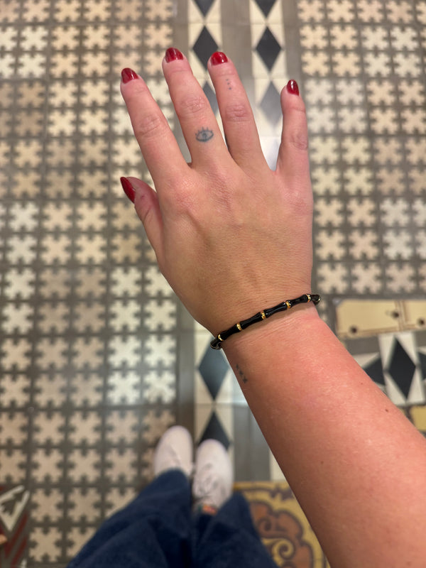 Pulsera Bambú Negra