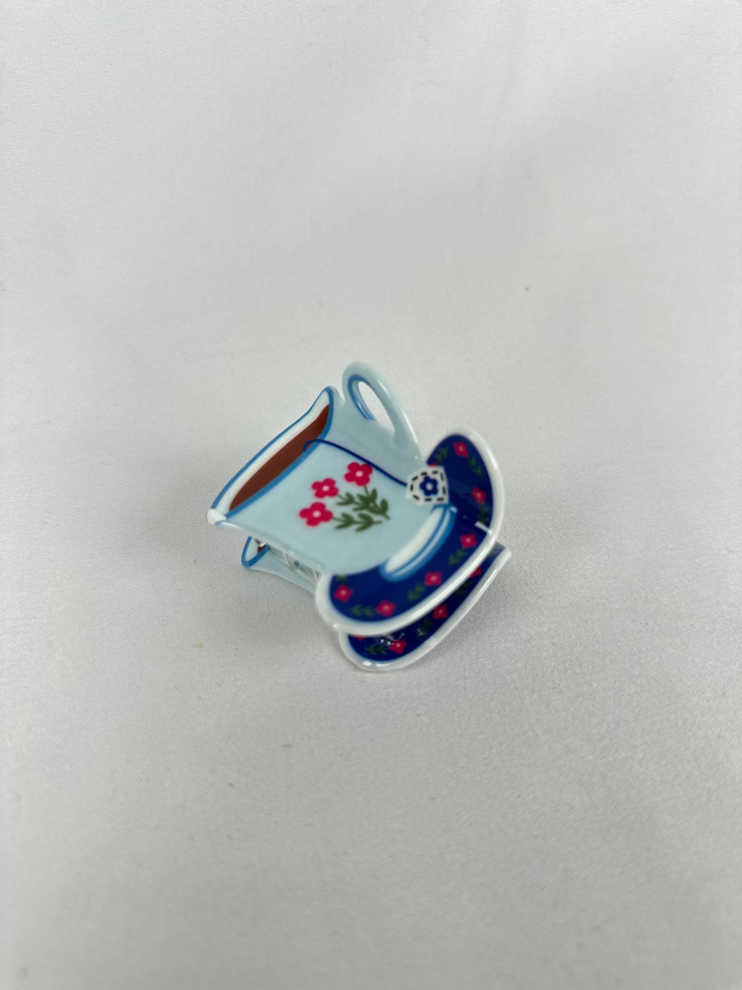 Pinza de Pelo Taza Té Azul