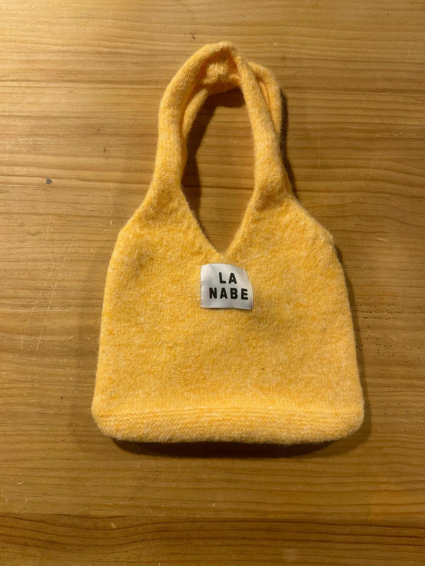 Bolso de Punto Lana Pequeño Amarillo