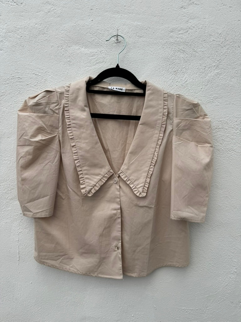 Blusa Cuello Bebé Beige