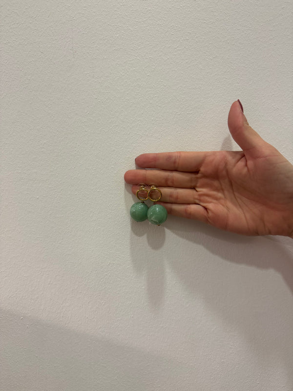 Pendientes Canica Verde Claro
