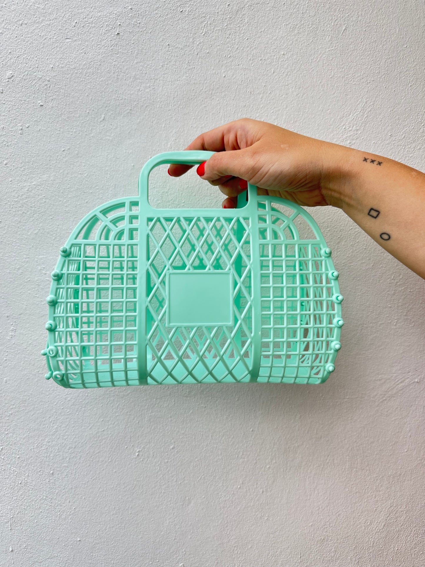 Cesta Plástico Niña Azul Turquesa