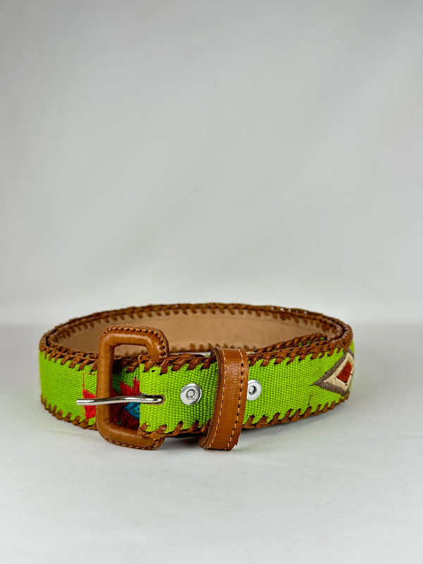 Cinturón Kilim Verde Pistacho 106cm