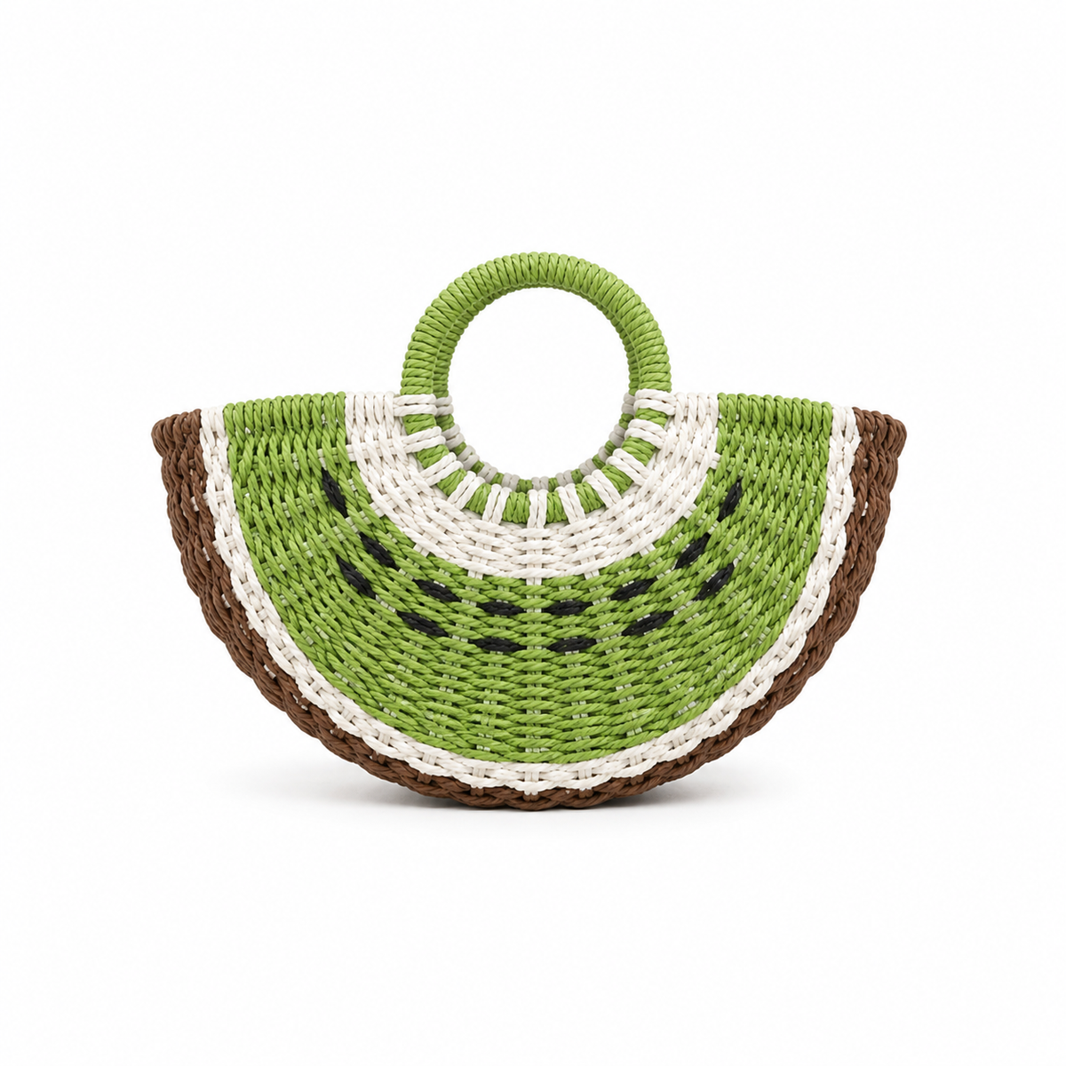 Bolso Capazo Yute Forma de Kiwi