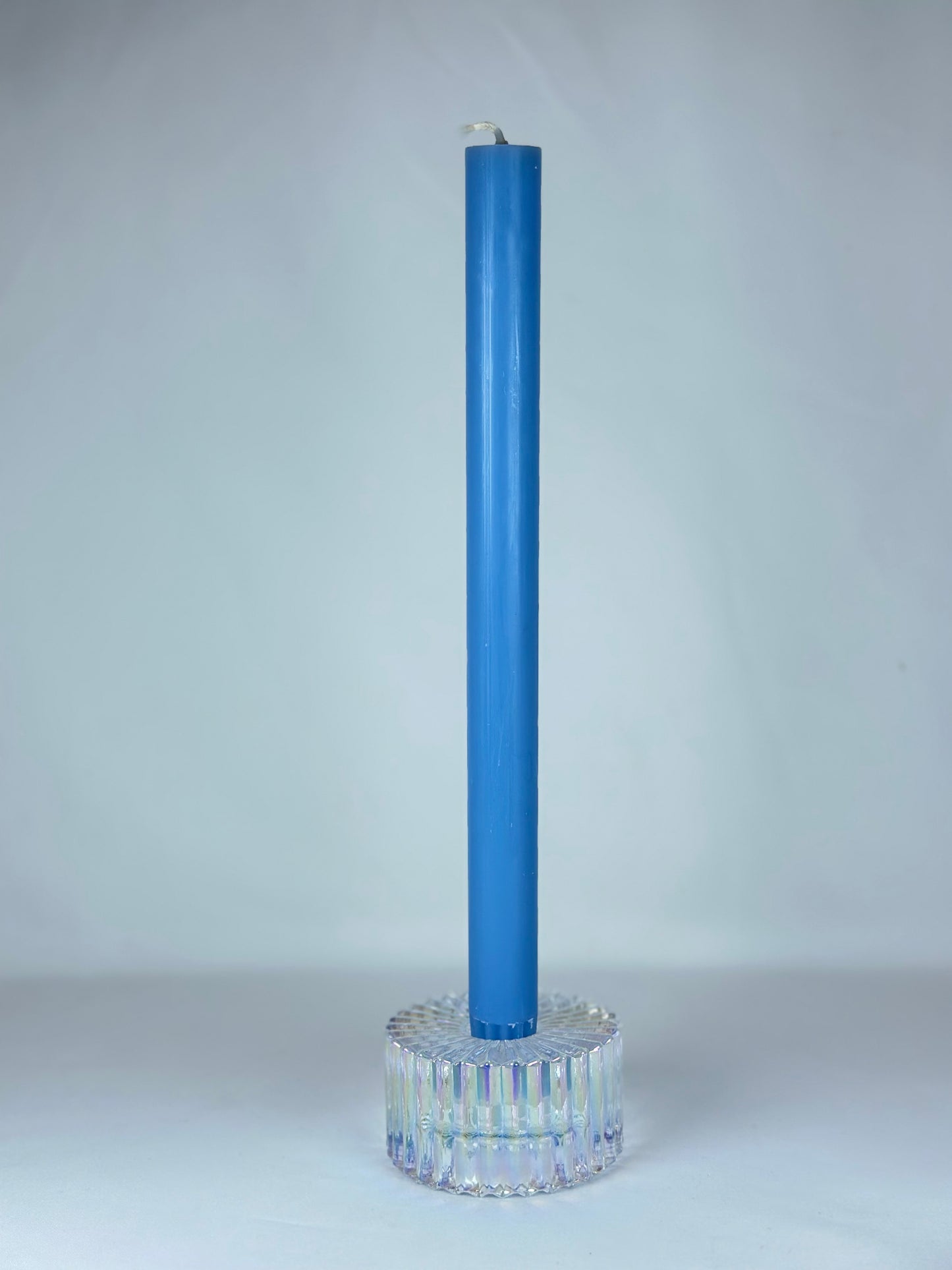 Vela de Candelabro Lisa Azul Claro