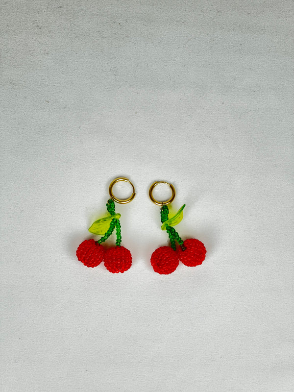 Pendientes Cuentas en Forma de Cerezas