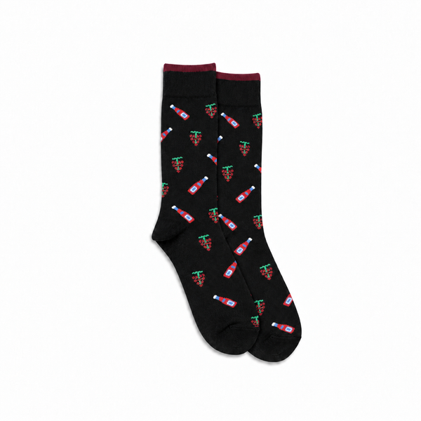 Calcetines Hombre Negro Vino