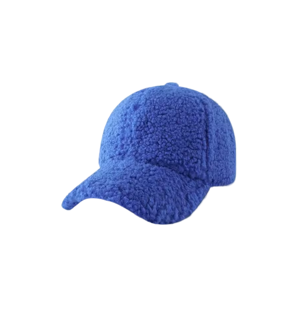 Electric Blue Lamb/Teddy Fleece Cap