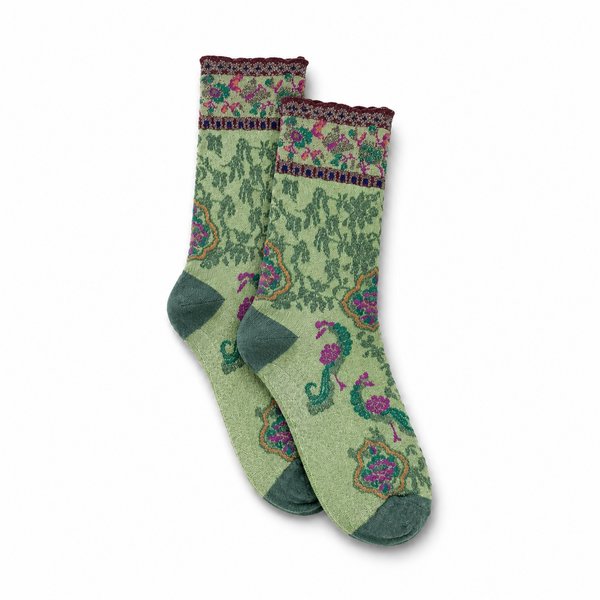 Calcetines Mujer Pasley Pavo Real Verde Menta