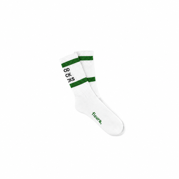 Good Luck Socks Deportivos Blancos con Verde