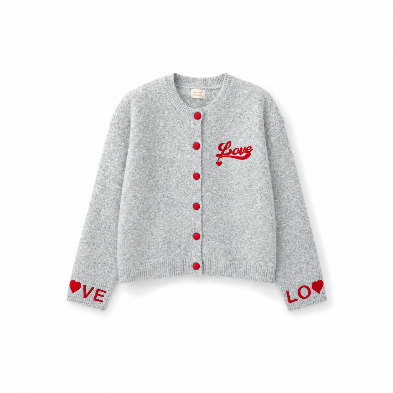 Grey Love Cardigan Jacket