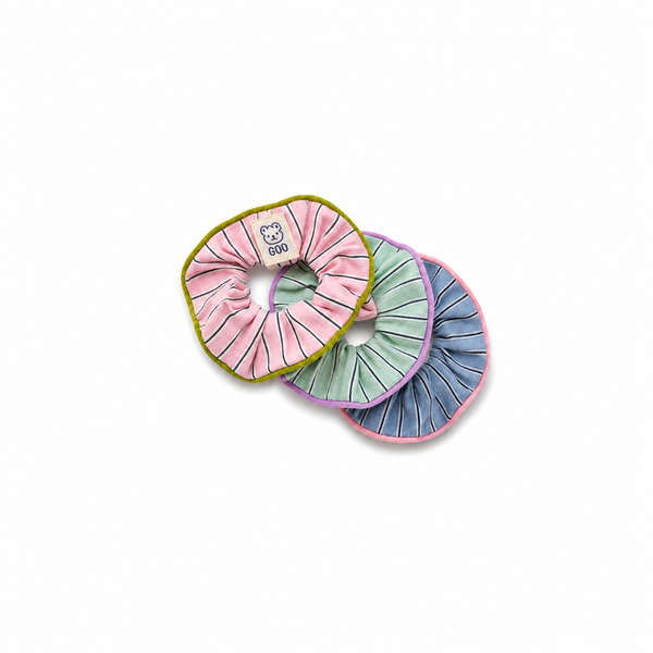 3-Pack Striped Scrunchies