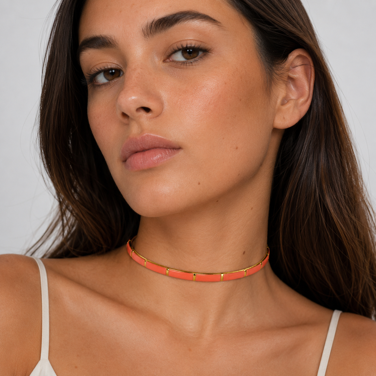 Choker Naranja Esmalte