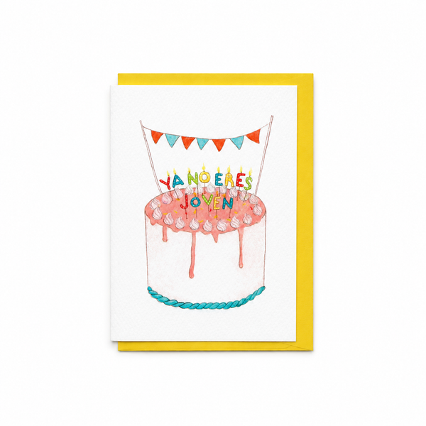A6 Tarjeta o Postal con Sobre Cumpleaños "Ya no eres joven"