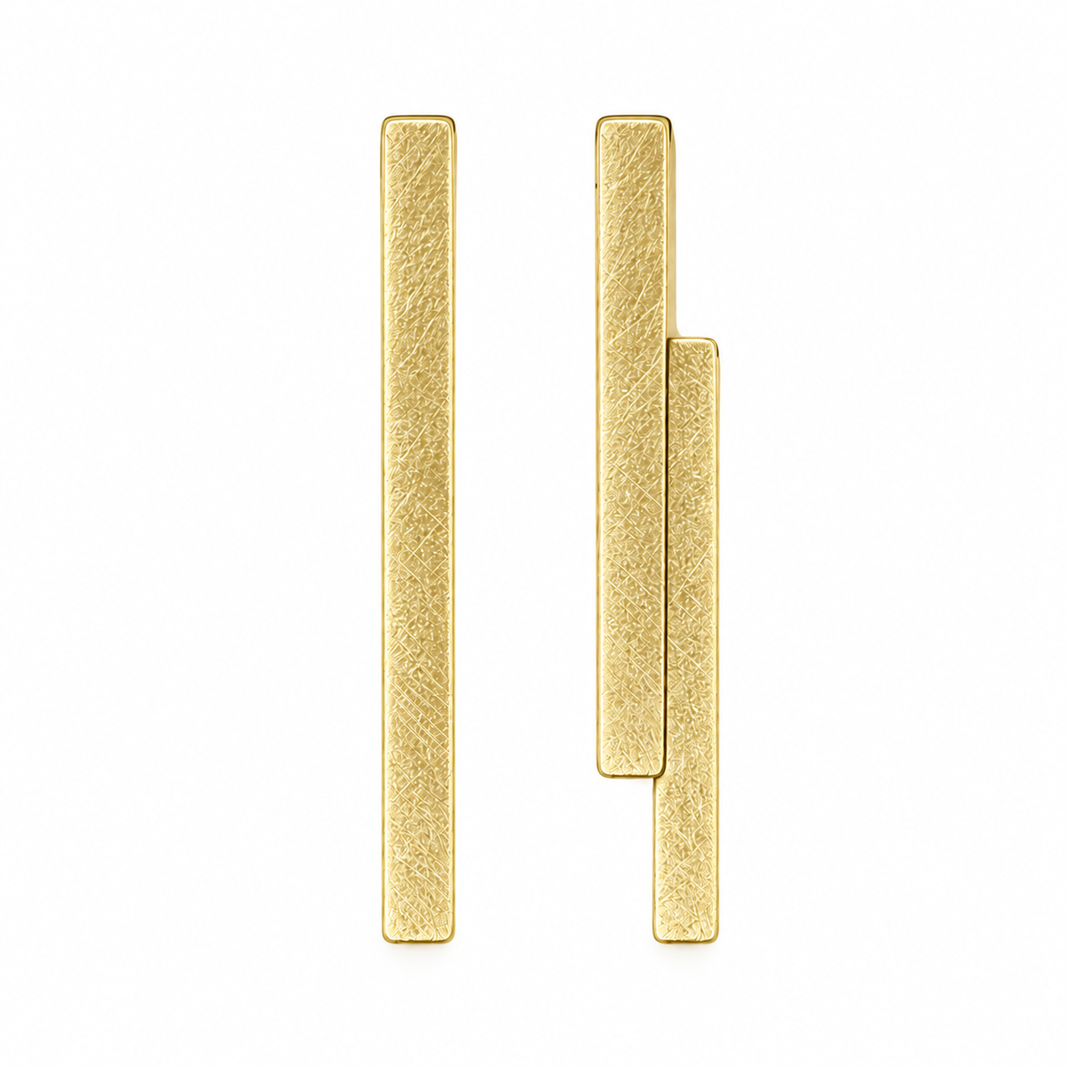 Pendientes Lua Rectangulo Plano Irregular Conspiradoras
