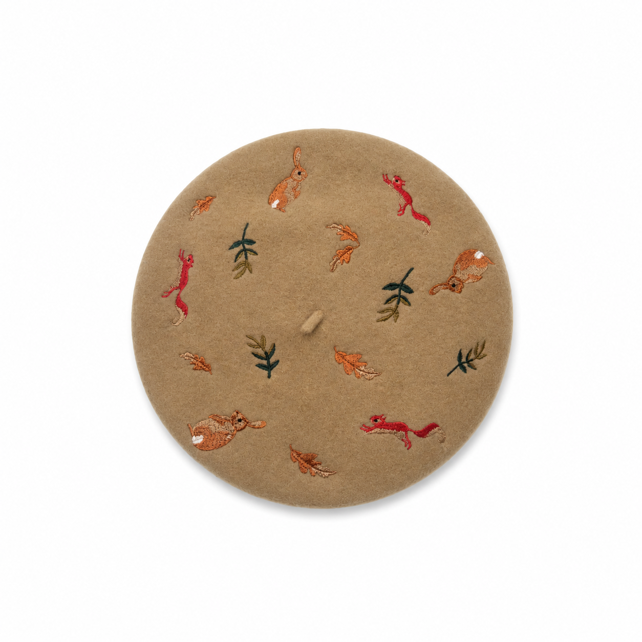 Boina Bordado Campestre Beige