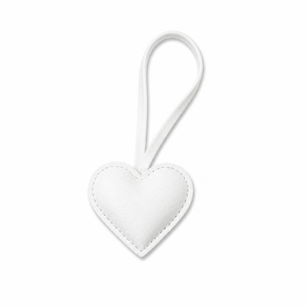 Llavero Charm Corazón Blanco