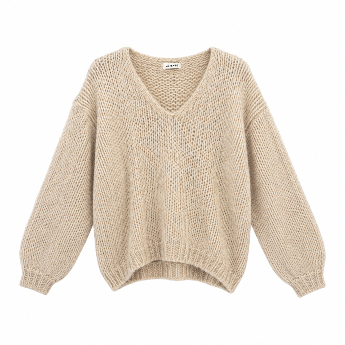 Jersey Pico Mohair Gris Topo Largo