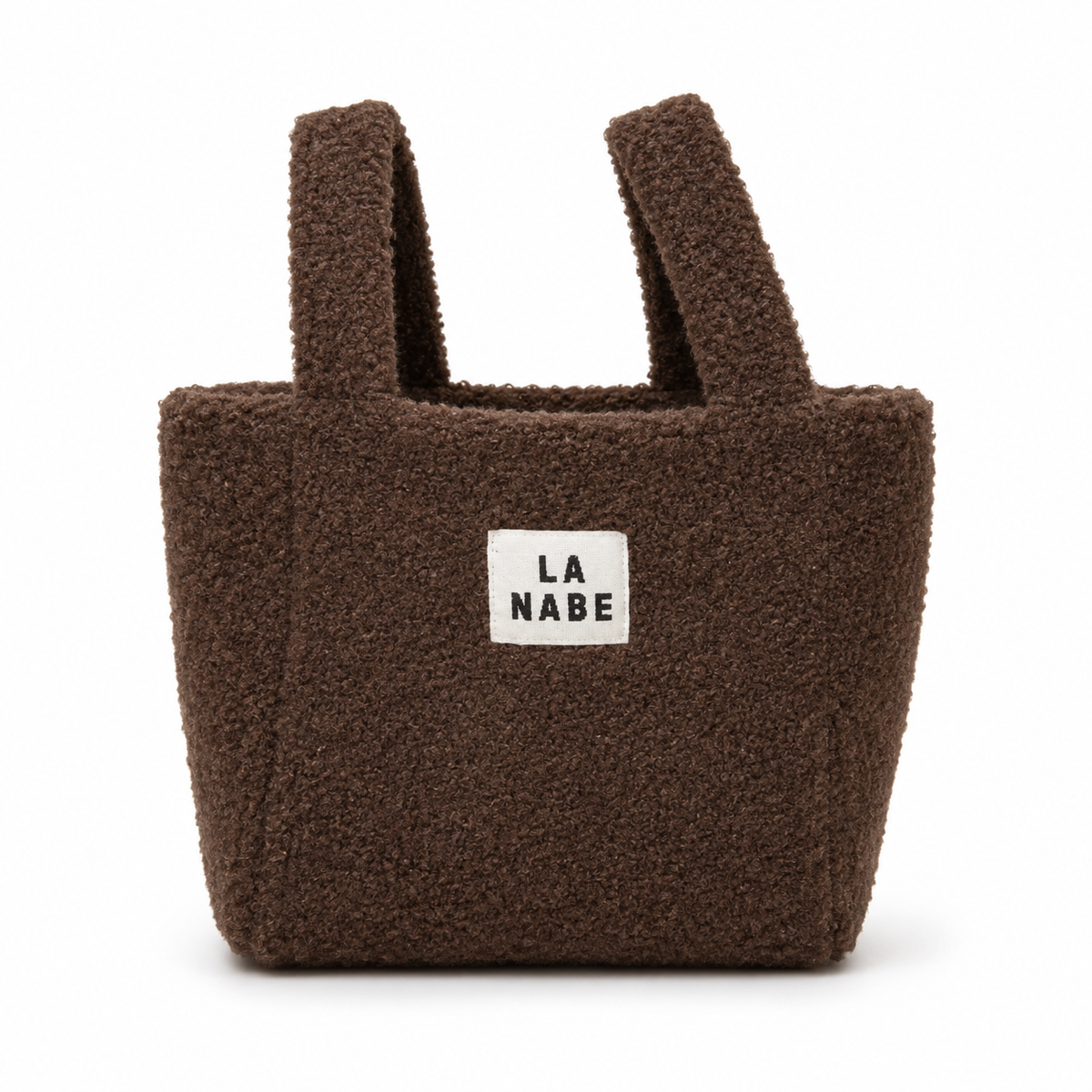 Bolso Borreguito Pequeño Cuadrado Marrón